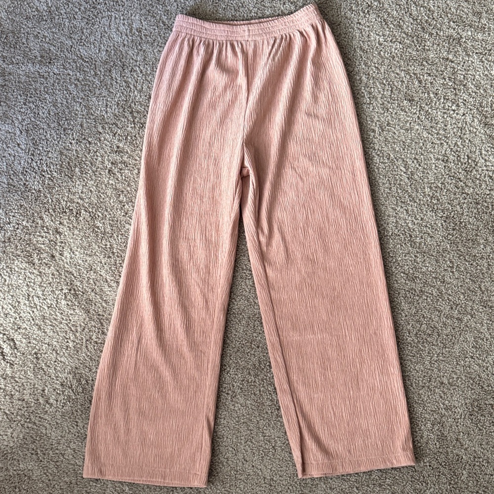Elegant Blush Wide-Leg Trousers